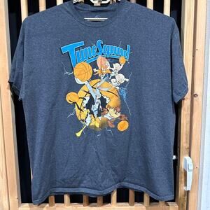 Tune‎ Squad Looney Tunes Bugs Bunny Space Jam T Shirt Mens 3XL Gray Short Sleeve